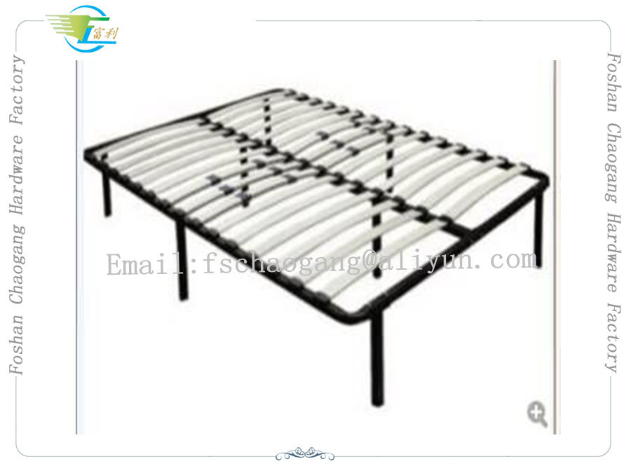 European Metal Slatted Bed Base , Reinforced Bed Frame With Birch Slatted