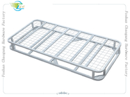Durable Heavy Duty Metal Mesh Bed Frame , Iron Tube Platform Foldable Bed Base