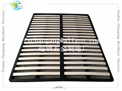 Folded Metal Slatted Bed Base Frame For King Size / Queen Size Mattrress