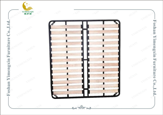 Natural Wood Color Durable Metal Slatted Bed Base For Soft Bedhead Bed