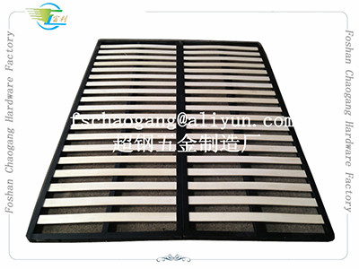 Convenient Folding Metal Bed Frame With, Metal Bed Frame Wood Slats
